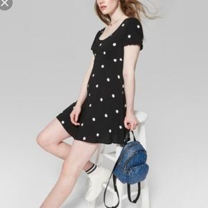 Wild fable black polka dot mini dress